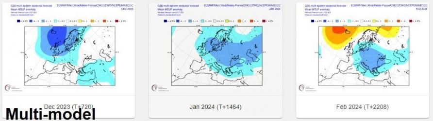 Multi-model seasonal forecast map