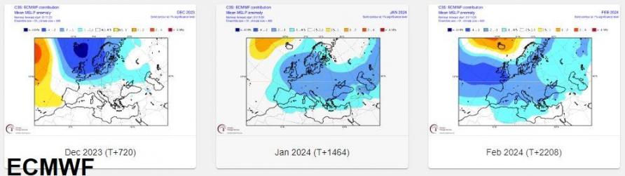 ECMWF seasonal forecast map