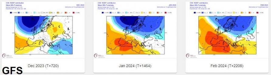 CFS seasonal forecast map