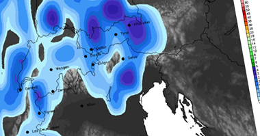 GFS charts for the Alps