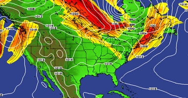 GFS charts for the USA